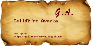 Gellért Avarka névjegykártya